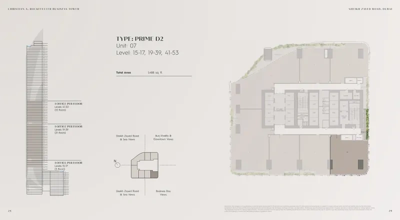 Grade A offices by Christian A. Rockefeller Business Tower Floor Plan 9